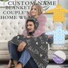 Customized Name Heart Hoodie Blanket 🌟 - Cozy & Unique Fashion Statement! 💖
